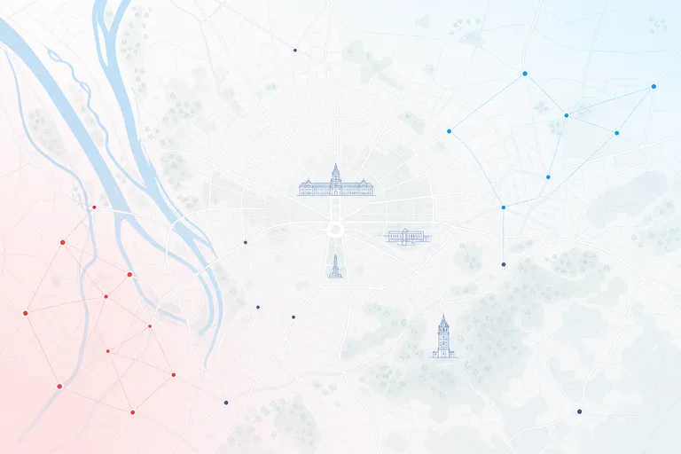 Illustrierte Karte von Karlsruhe